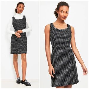 🆕 LOFT Metallic Tweed Mini Flare Dress